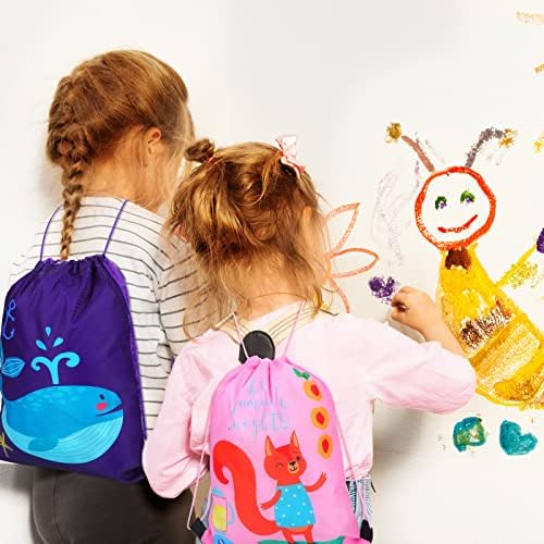 GliCraft 16 Pcs Animal Drawstring Gift Bags for Kids