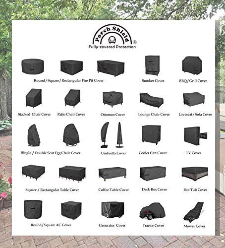 Porch Shield Chaise Lounge Cover 2 Pack - Black