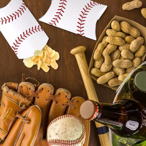 Whaline 50Pcs Baseball Theme Gift Boxes