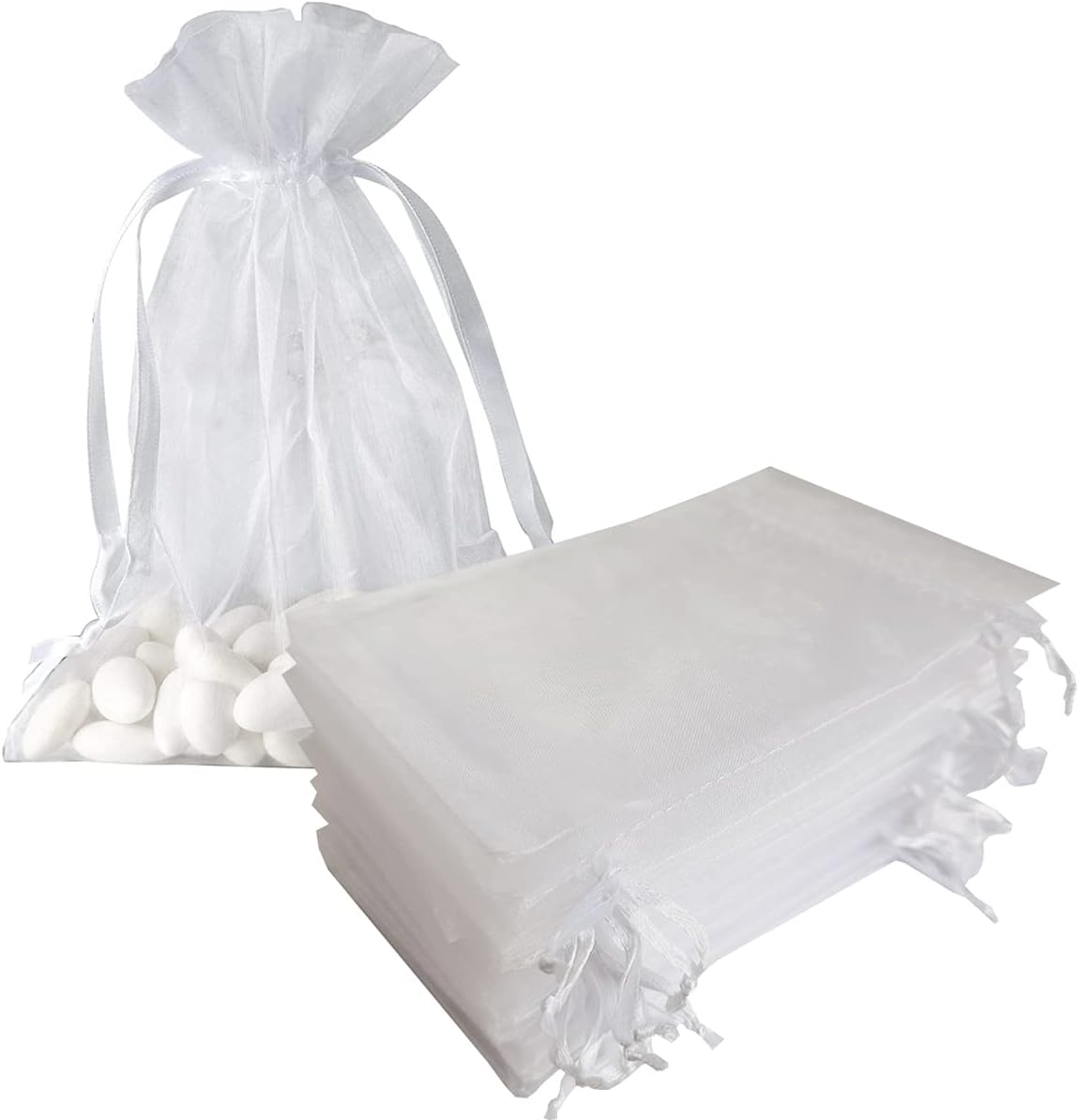 5x7 Inch Organza Gift Bag with Drawstring for Jewelry and Candy