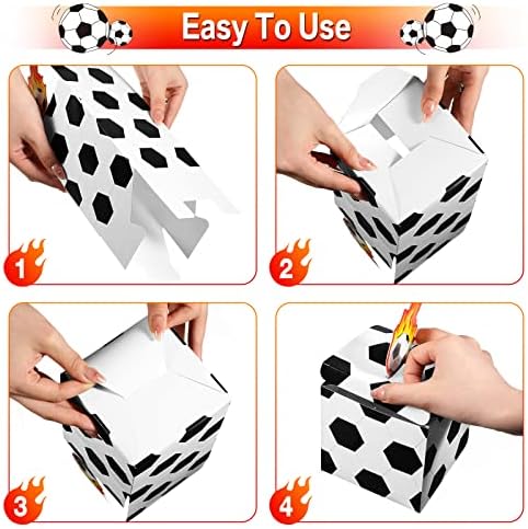 Frienda 36 Pcs Soccer Party Favor Boxes for Football Themed Events