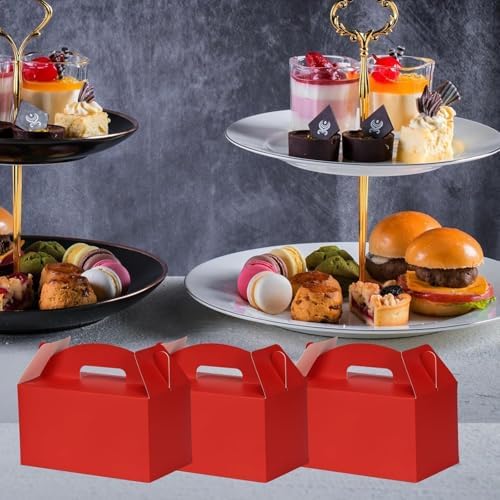 Aosric Red Gable Boxes with Handles 12 Pcs 945x5x5