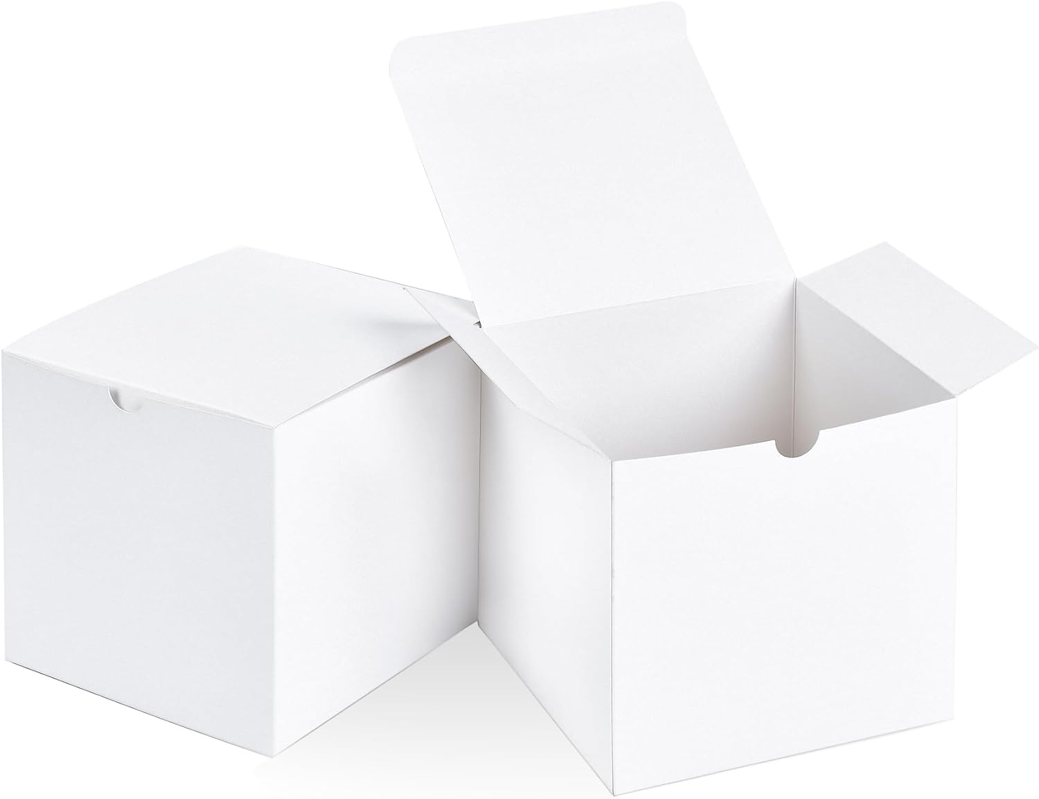 SHIPKEY 100PCS White Cardboard Gift Boxes with Lids