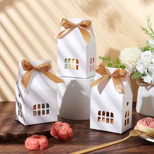 Nbeads 24 Pcs House Shaped Gift Boxes for Wedding