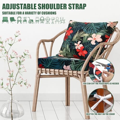 2 Pcs Hawaiian Outdoor Cushion Covers Set
