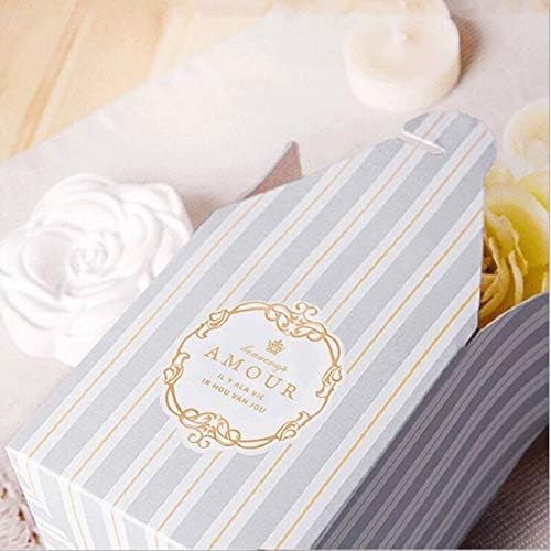 MODADA 8x8x8cm Candy Box Gift Bags 50pcs Gray Set