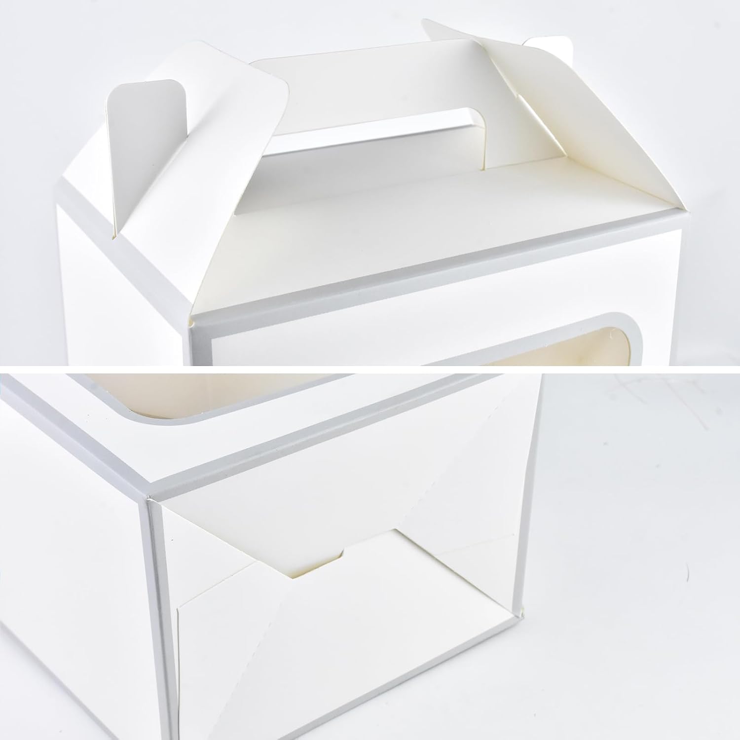 Enorteen 12 Pcs Clear Gift Bags with Transparent Window