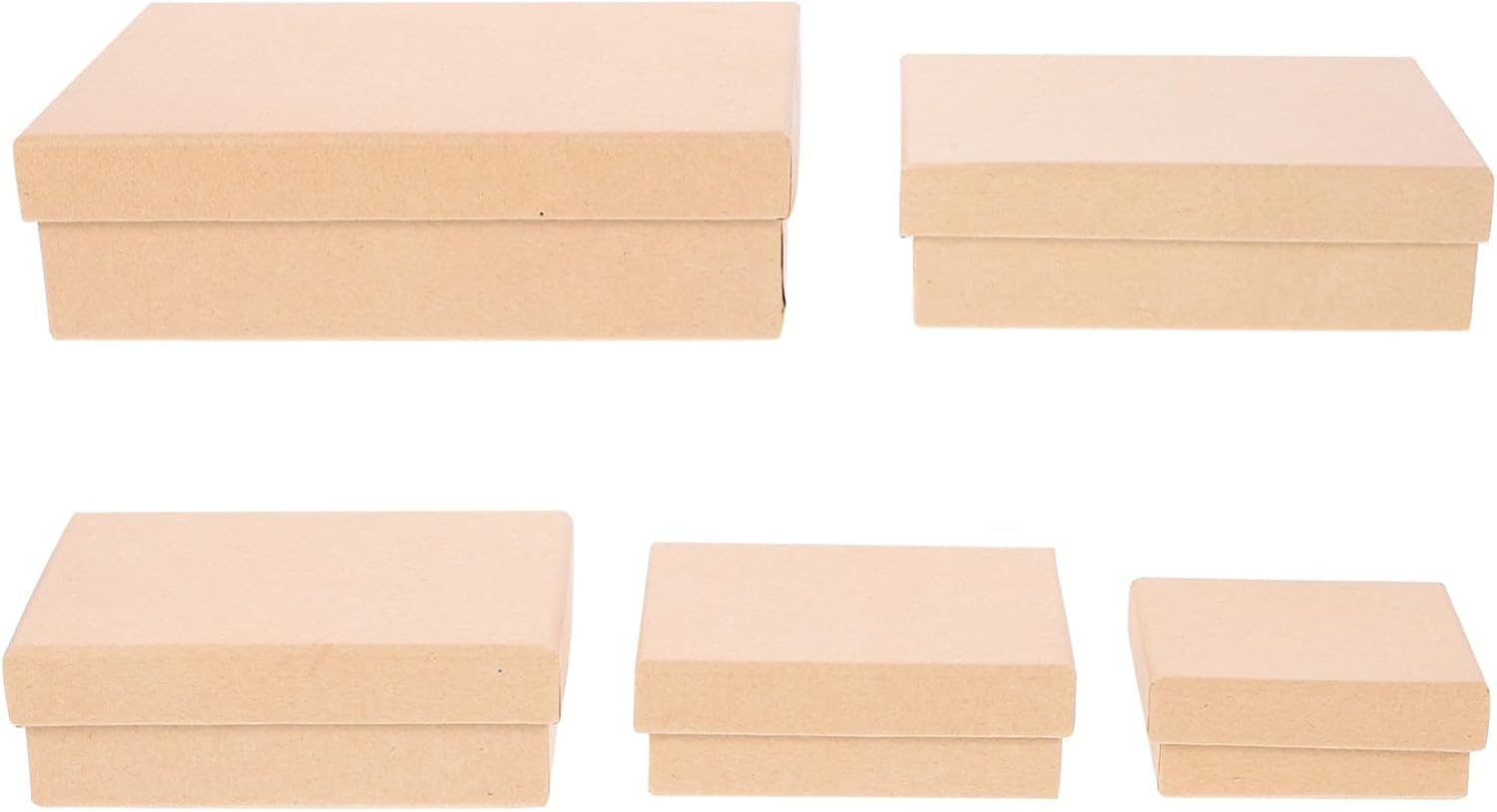 SHERCHPRY 5Pcs Kraft Gift Boxes for Wedding Favors and Parties