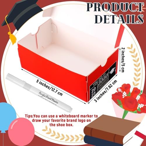 Gueevin 16 Pcs Mini Sneaker Gift Boxes Graduation Party Favors