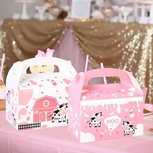 Umoni Cow Party Favor Treat Boxes 12 Pack