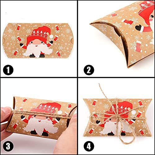LOKIPA Christmas Gift Pillow Boxes 36 pcs