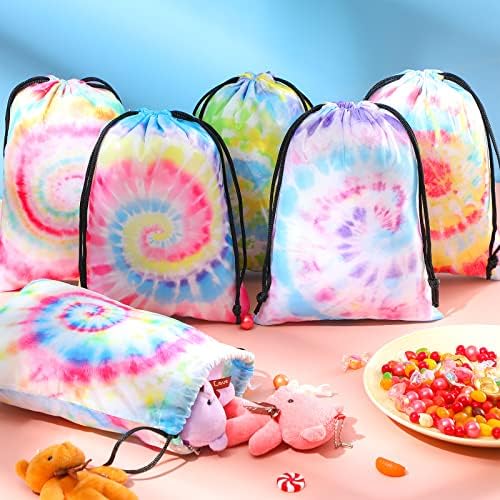 Zhengmy Tie Dye Party Favor Bags 24 Pack Spiral Style