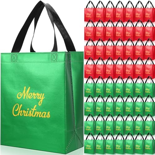 Paterr 60 Pcs Holographic Gift Bags with Glossy Finish