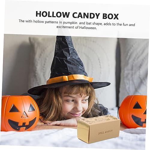STOBOK 50Pcs Halloween Goodie Boxes Paper Treat Holders for Parties