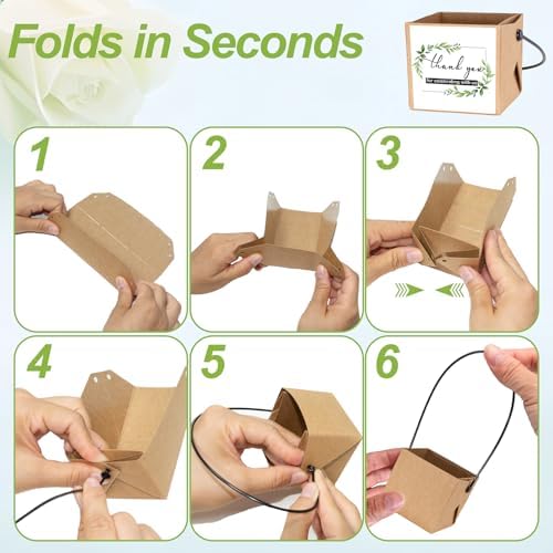 ENYOUNG 50 Pcs Mini Succulent Wrap Bags with Handle