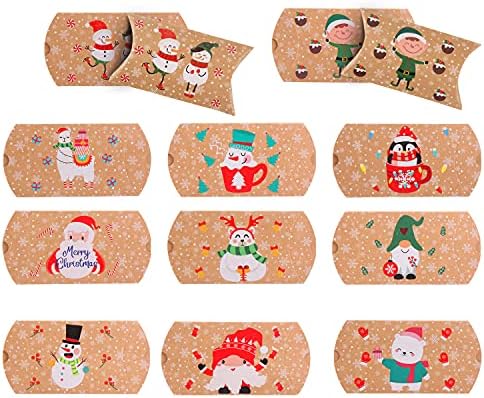 LOKIPA Christmas Gift Pillow Boxes 36 pcs