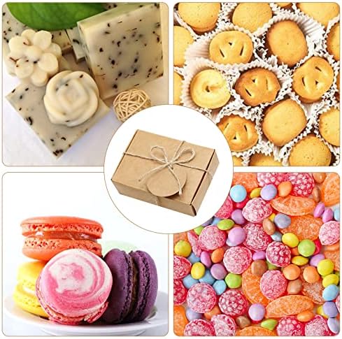 Anxingo 50 Pcs Kraft Soap Boxes for Gift Wrapping and Packaging