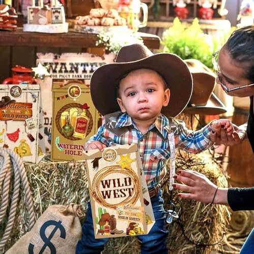 KRISTIN PARADISE 12Pcs Western Cowboy Party Favor Bags