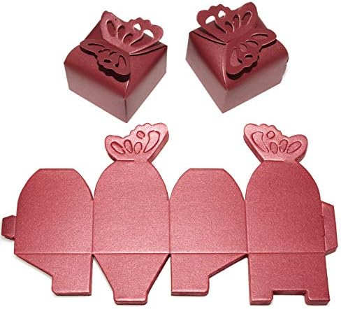Red Butterfly Candy Favor Boxes - 50pc Wedding Party Favors
