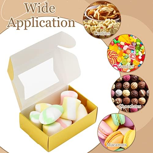 Yexiya 60 Pcs Kraft Soap Boxes with Window for Gifts