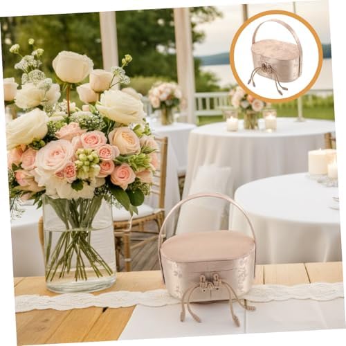 Elegant Wedding Candy Boxes with Handle for Bridal Shower and Engagement Celebrations