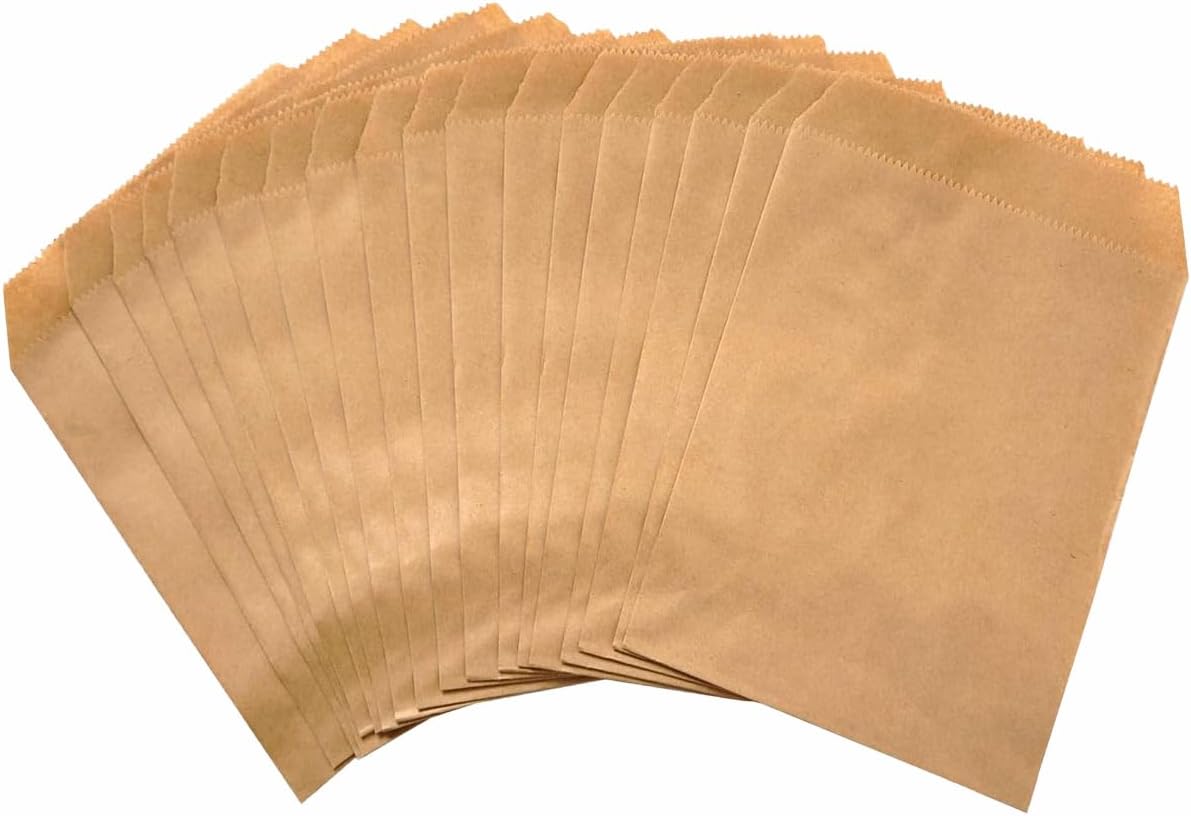 OTURGC 100 Pack Brown Kraft Paper Bags 6x9 Inch