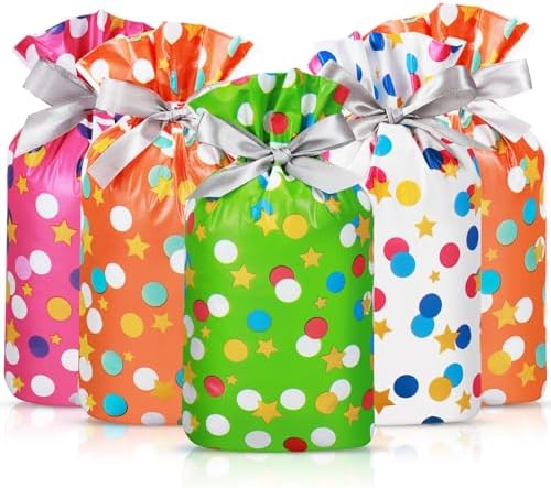 Capoda 50 Pcs Colorful Polka Dots Gift Bags