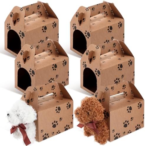 30 Pcs Paw Print Party Favor Boxes for Adoption and Weddings