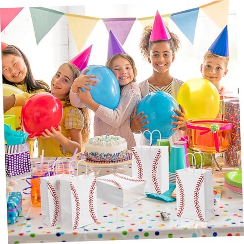 Totority 12pcs Baseball Themed Candy Bags for Party Favor
