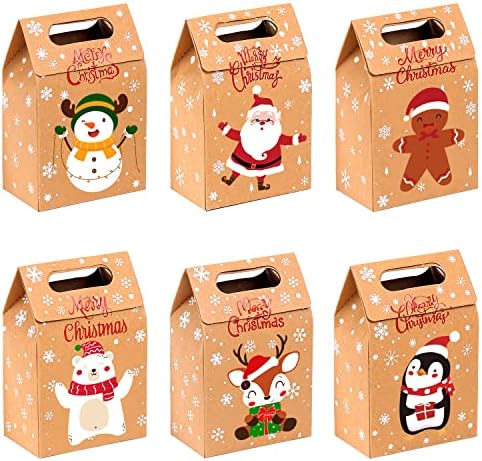 JOICEE 24pcs Christmas Gift Boxes with 6 Unique Designs