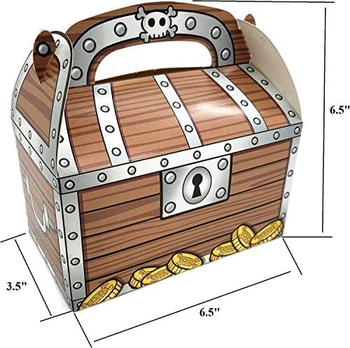 AMERICAN WIT 12 Pack Pirate Treasure Chest Boxes