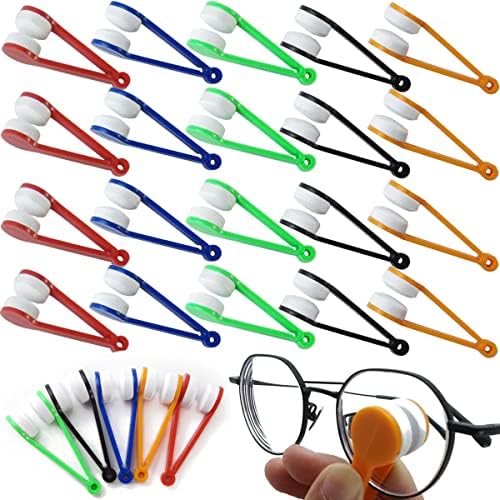 GXXMEI 20PCS Mini Glasses Microfiber Cleaner Brush