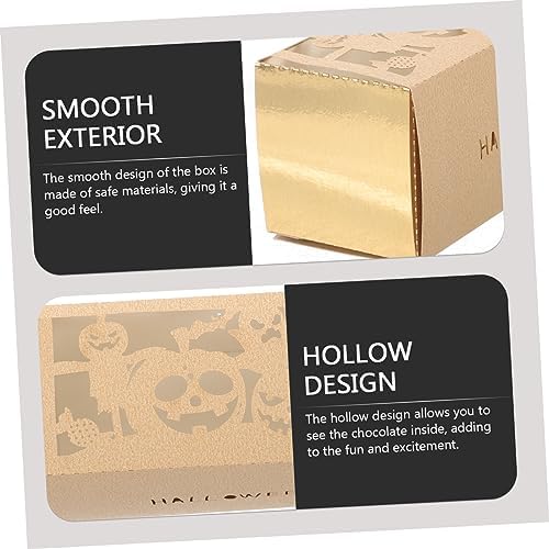 STOBOK 50Pcs Halloween Goodie Boxes Paper Treat Holders for Parties