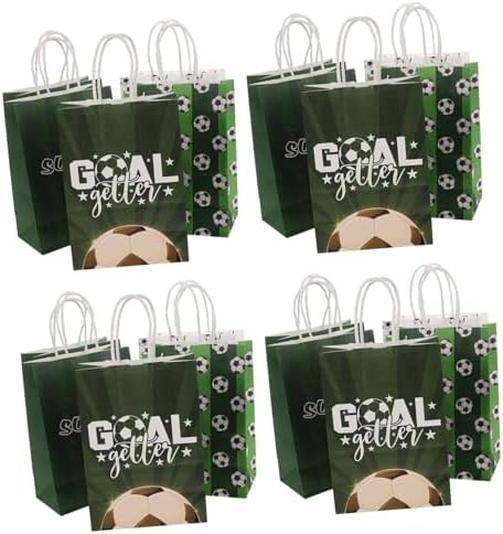 Garneck 80pcs Football Design Party Bags for Sports Events