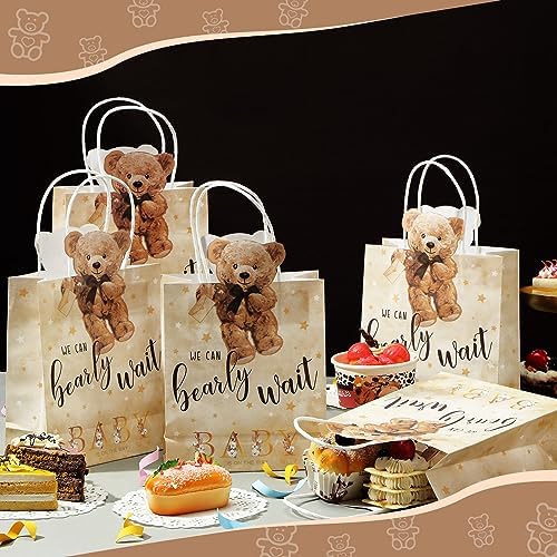 Tinlade 16 Pcs Bear Baby Shower Bags with Handles