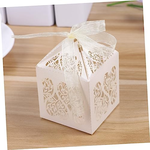 TOVINANNA 50pcs Hollow Craft Paper Gift Boxes for Wedding Party Favor