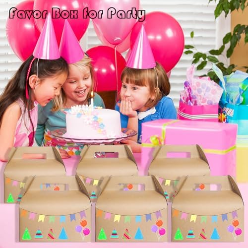 Unarty 30 PCS Large Kraft Gable Boxes for Party