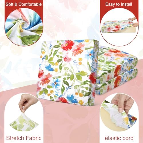 Newwiee 12 Pcs Elastic Sofa Cushion Covers