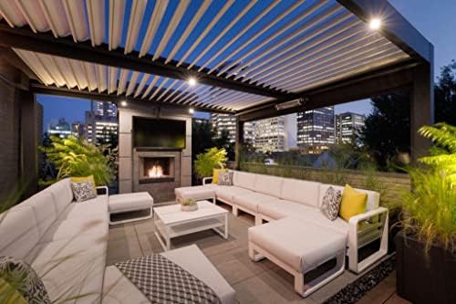 Outdoor Infrared Heater 2500W Ceiling Mount Silver