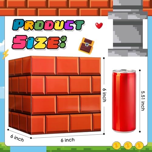 Zhanmai 8 Pcs Video Game Treat Boxes for Party