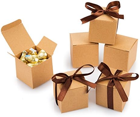 AWELL Kraft Gift Candy Box Pack of 50