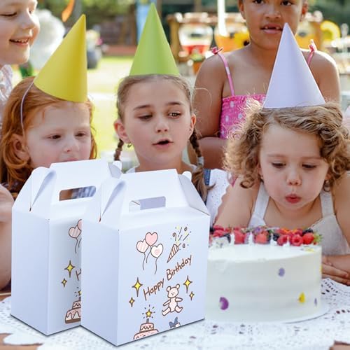 XAGLVV 24pcs White Gable Party Favor Boxes