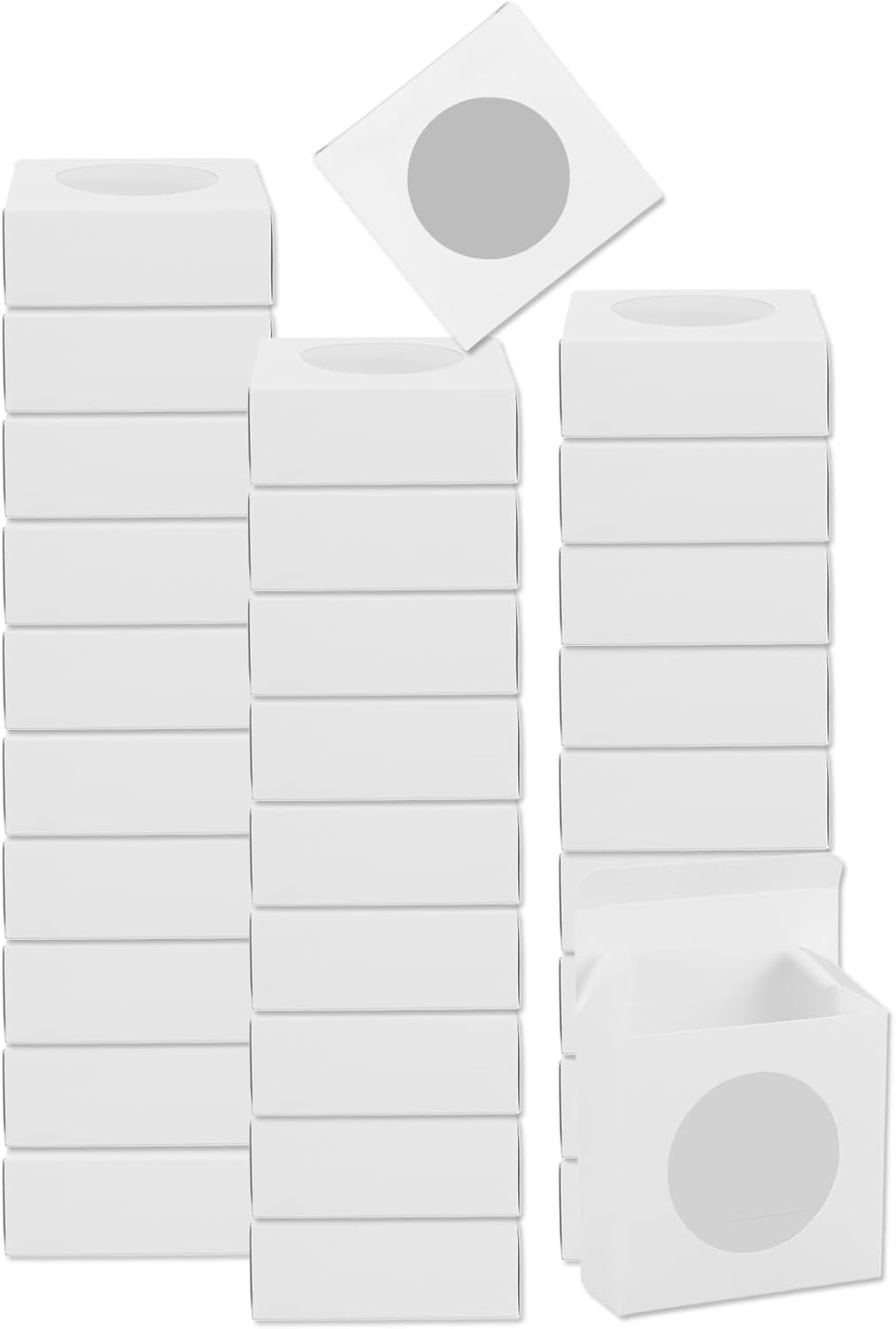 Uxcell 30Pcs Mini Kraft Soap Boxes with Clear Window
