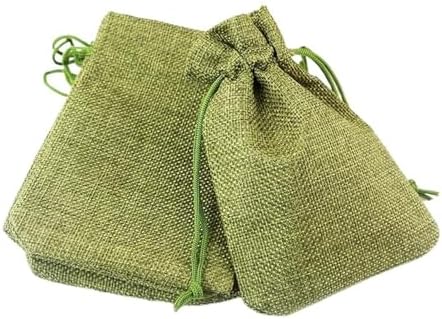 SOFXnng Cotton Linen Drawstring Gift Bags 25PCS 15X20CM