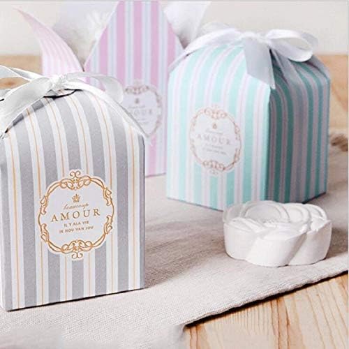 MODADA 8x8x8cm Candy Box Gift Bags 50pcs Gray Set