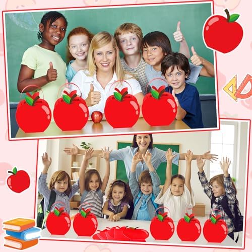 CHUNNIN 24 Pack Red Apple Gift Boxes for Back to School