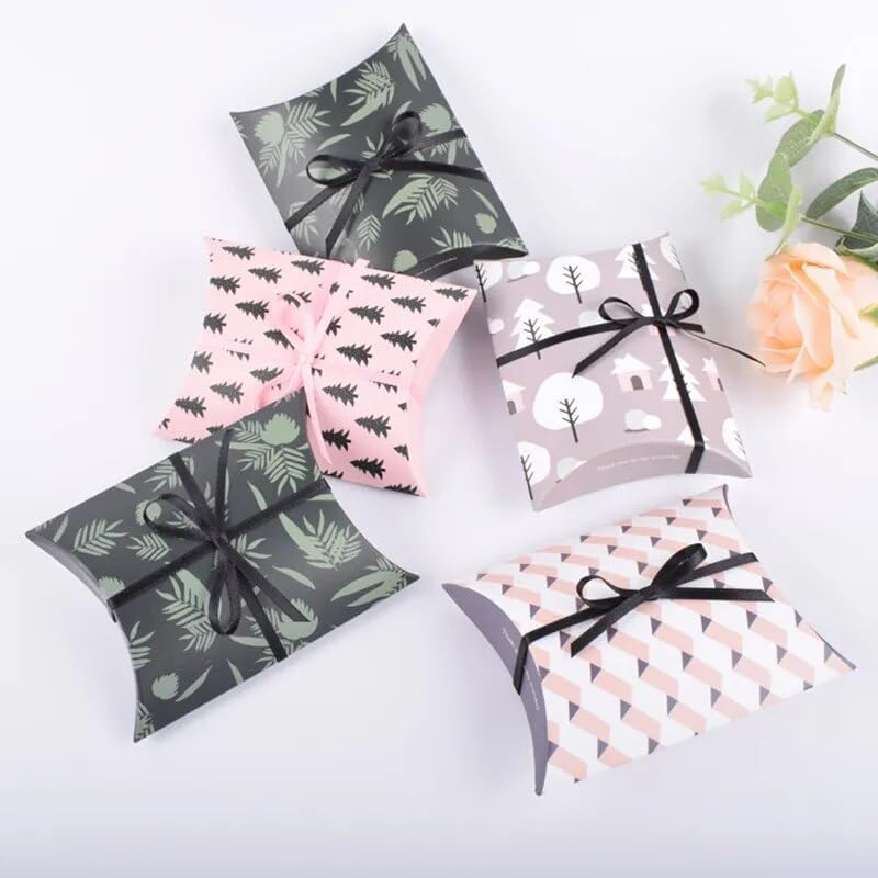 MODADA Mini Paper Pillow Gift Bags 10pcs Snowscene Design