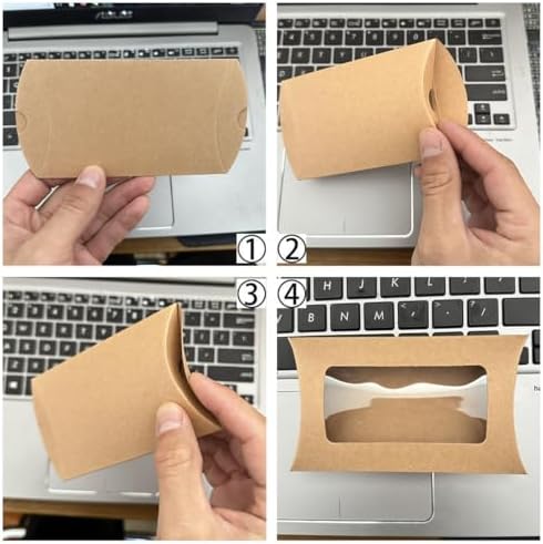 50Pcs Mini Cookie Box with Window for Party Favors