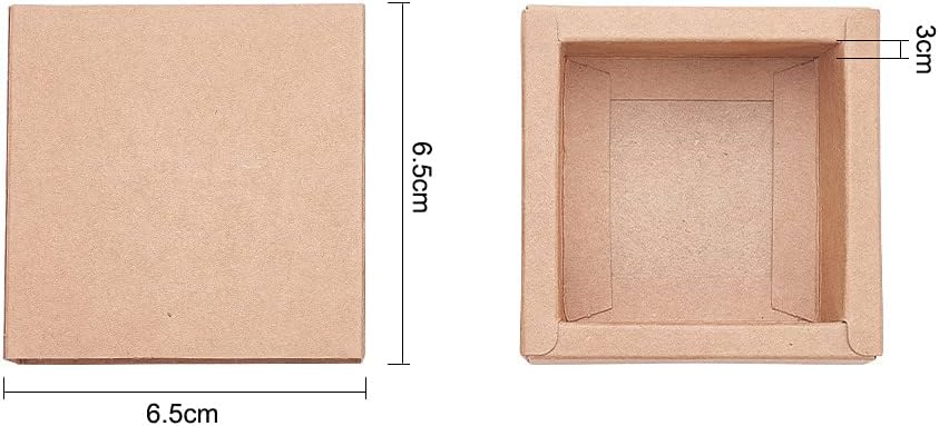 Esowemsn 10pcs Brown Kraft Paper Gift Boxes for Packaging and Crafts
