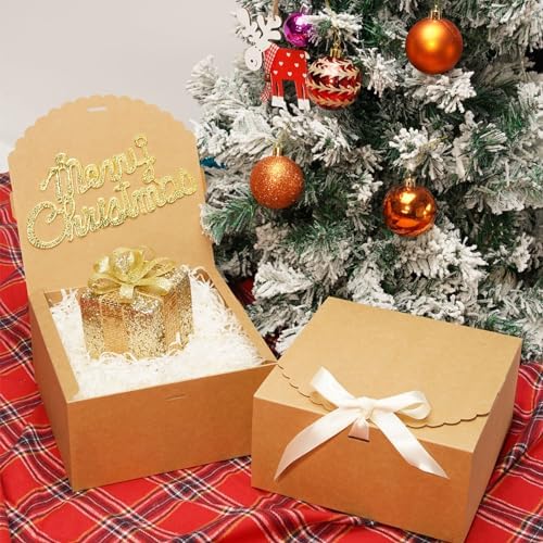UnicoPak 6-Pack Brown Gift Boxes with Lids